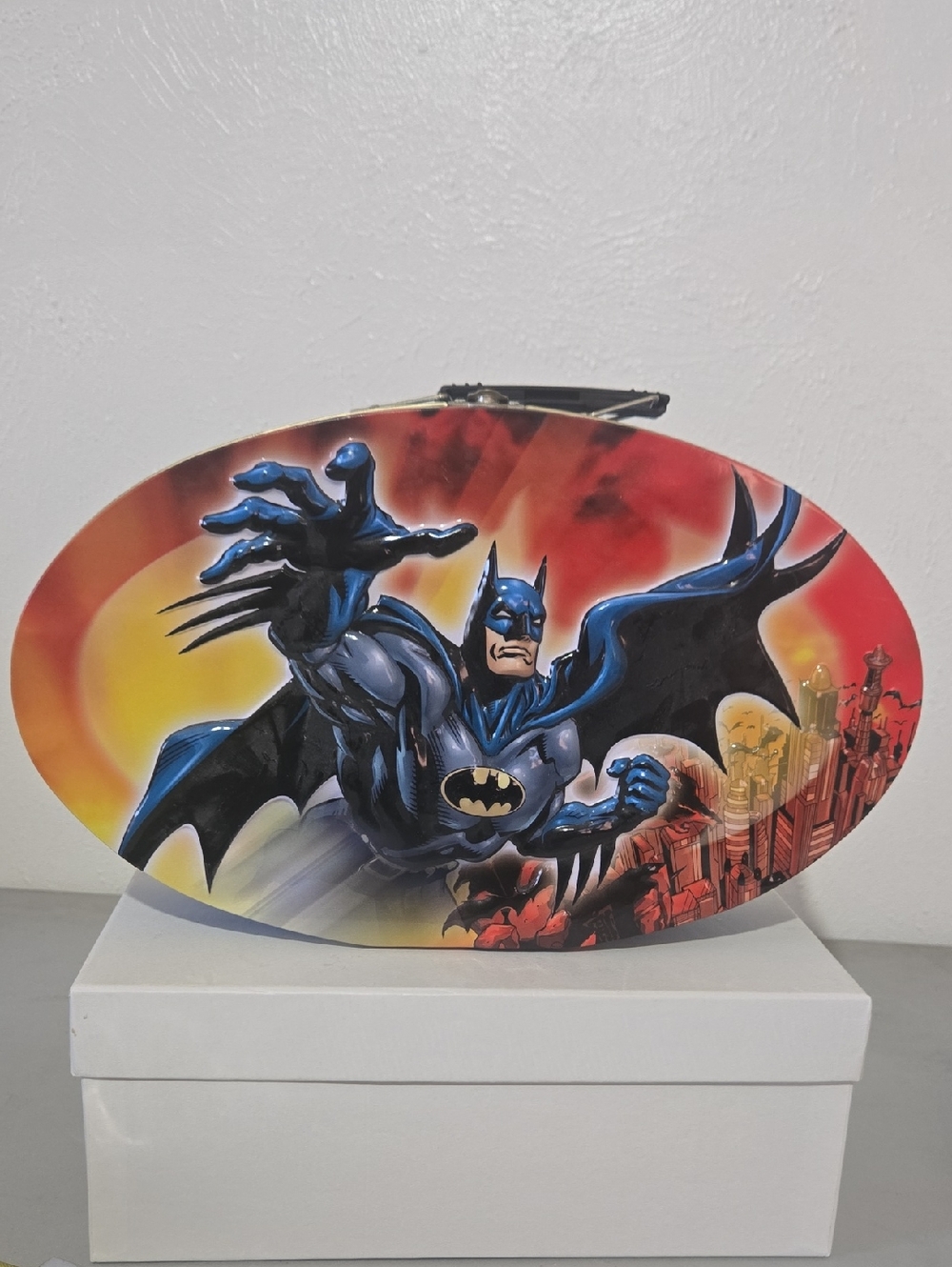 Batman Metallic Gold Tin with Blue Accent
